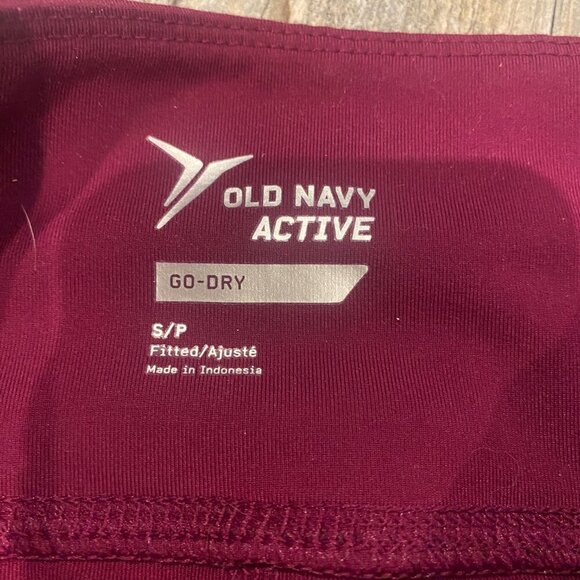 Old Navy Active Go Dry Tech Mesh Leggings Burgundy Sz S - Picture 6 of 7